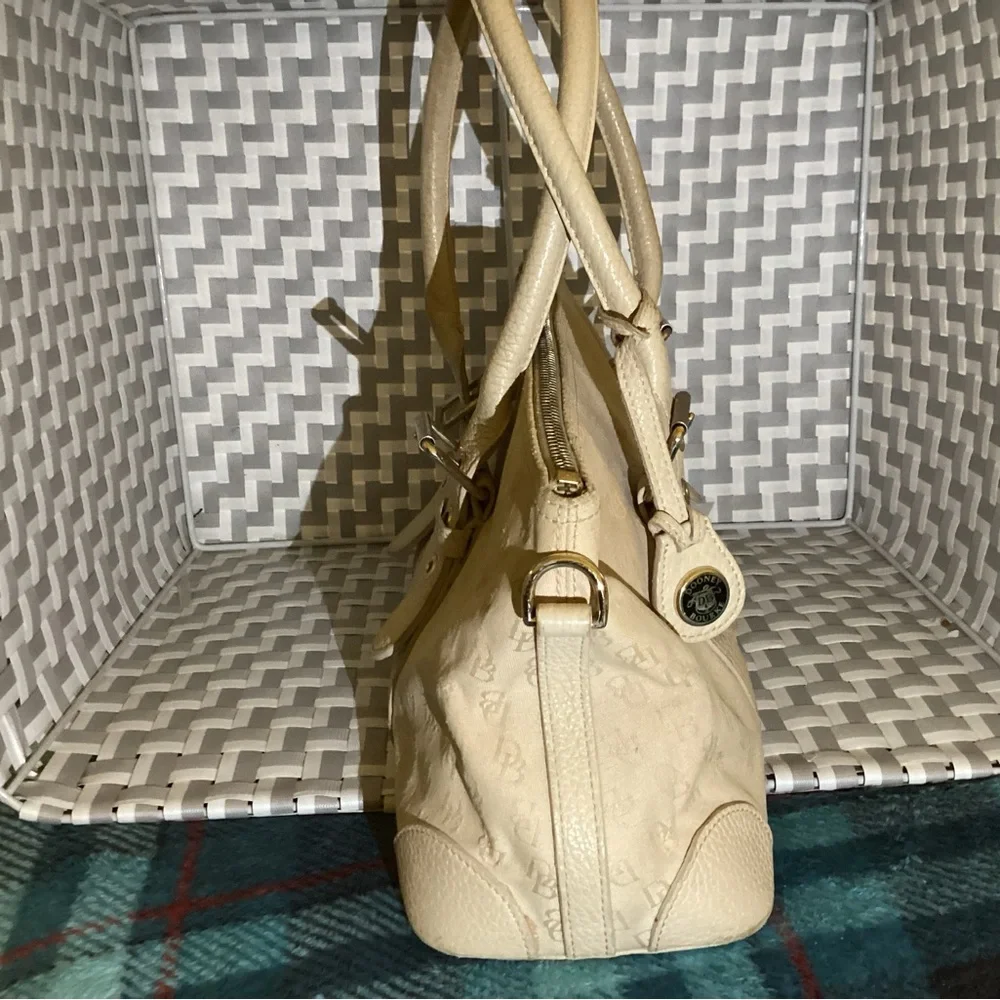 Y2K Dooney & Bourke Beige Logo Canvas Bag Casual Purse - Picture 3 of 14